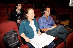 E.M. Lewis with PlayFest Santa Barbara students.